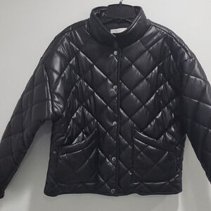 Z SUPPLY BLACK DIAMOND PUFFER JACKET, SIZE L